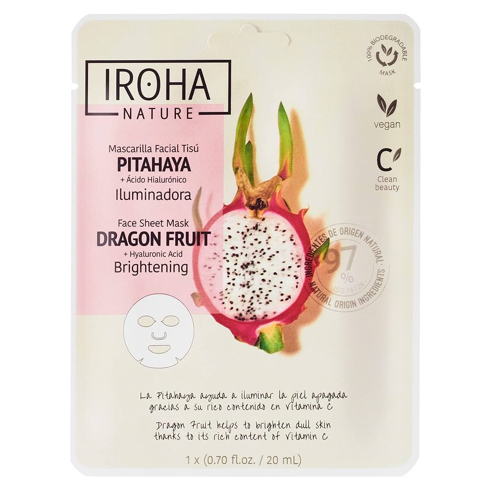 Mascarilla Tisú Dragon Fruit + Ácido Hialurónico Iroha Nature