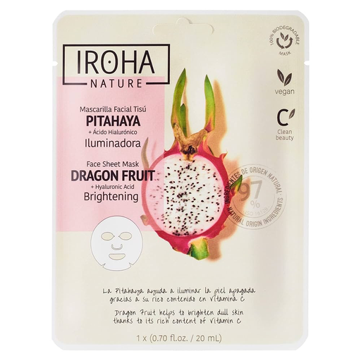 Mascarilla Tisú Dragon Fruit + Ácido Hialurónico Iroha Nature