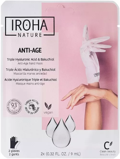 Mascarilla de Manos Triple Ácido Hialurónico + Bakuchiol Iroha Nature